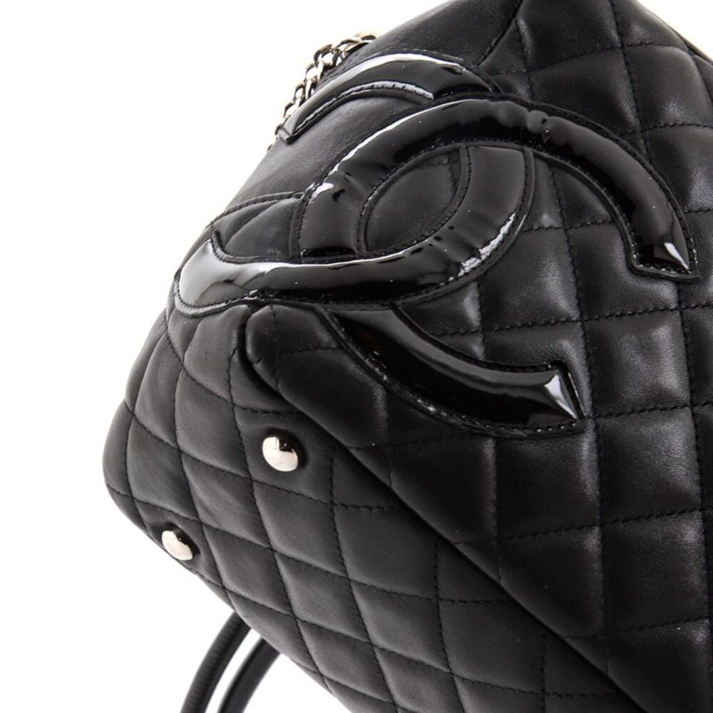 Chanel Cambon Bowler Bag Quilted Leather Medium Black - Picture 8 of 13